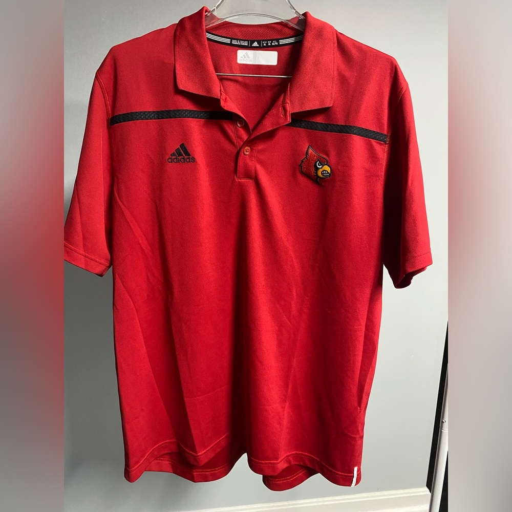 Adidas Scarlet Polo with Ebony Highlights